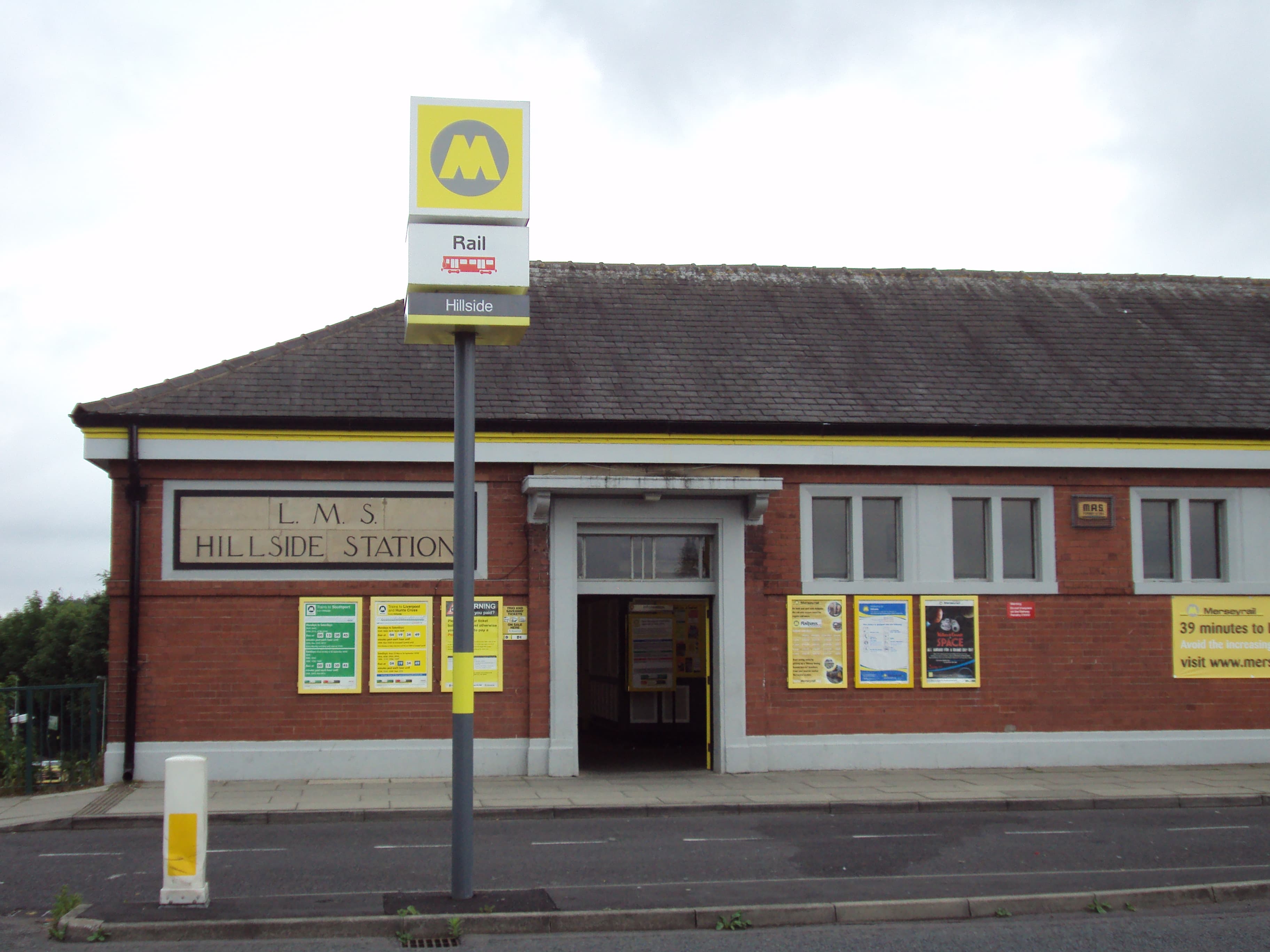 Hillside railway station building on Waterloo Road, Birkdale — 300 metres from the Royal Birkdale main entrance
